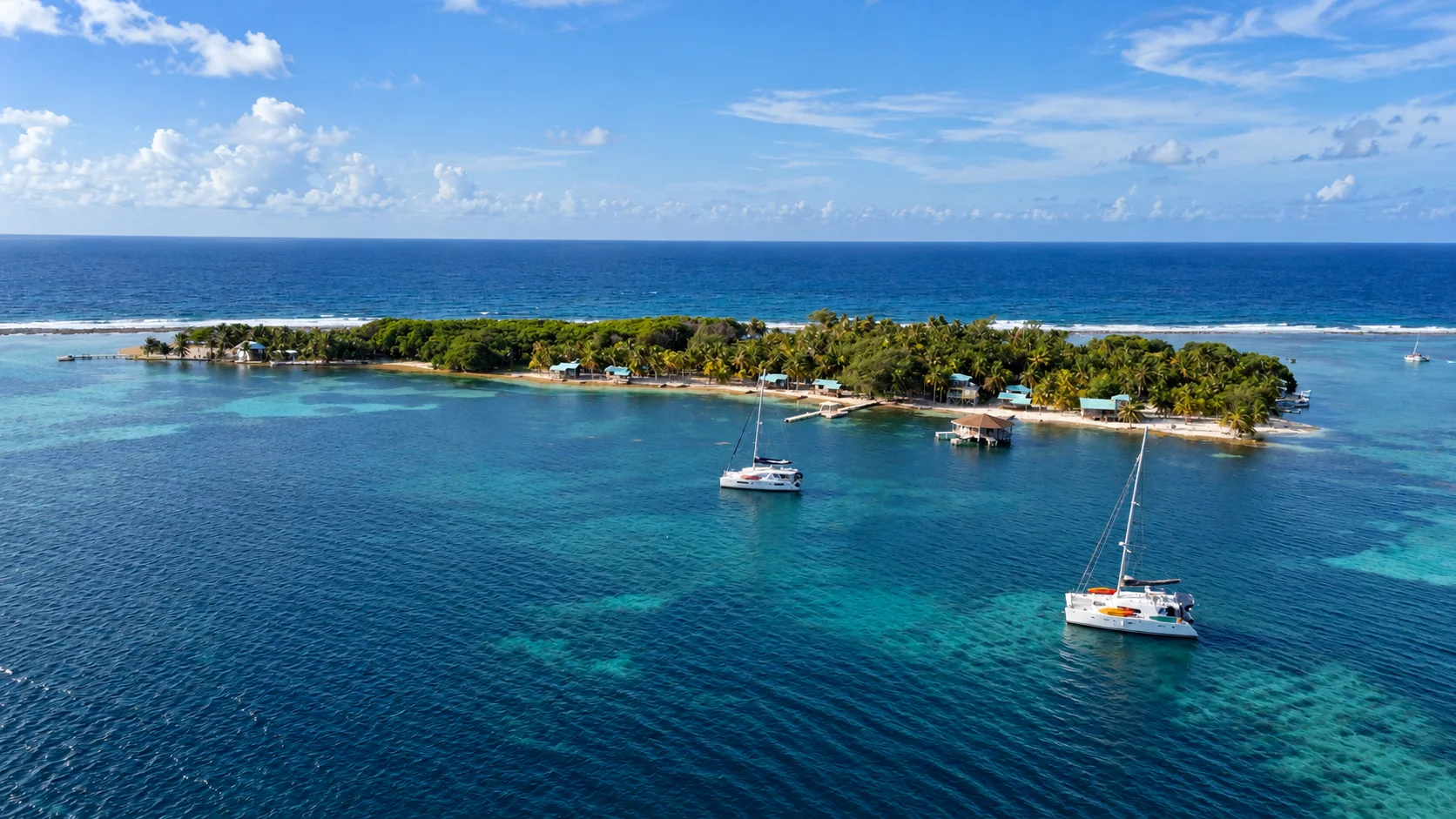 Isla Marisol and the turquoise waters of Glover’s Reef